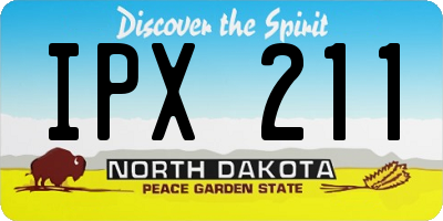 ND license plate IPX211