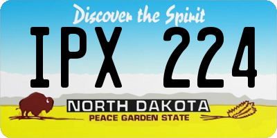 ND license plate IPX224
