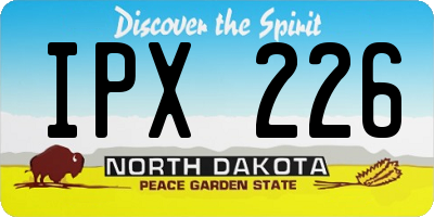 ND license plate IPX226