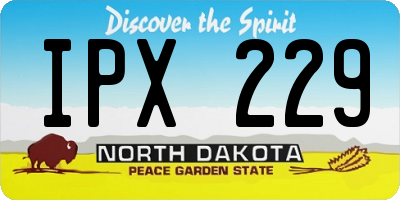 ND license plate IPX229