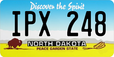 ND license plate IPX248