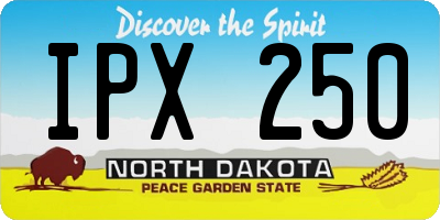 ND license plate IPX250