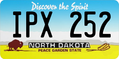 ND license plate IPX252
