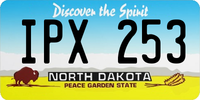ND license plate IPX253