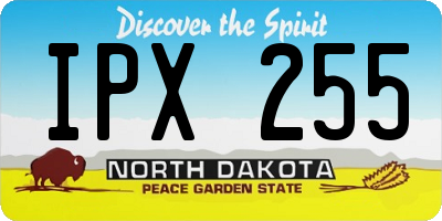 ND license plate IPX255