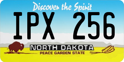 ND license plate IPX256