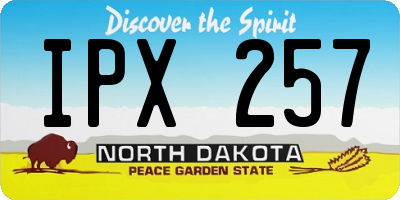 ND license plate IPX257