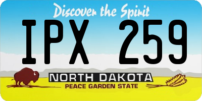ND license plate IPX259