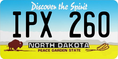 ND license plate IPX260