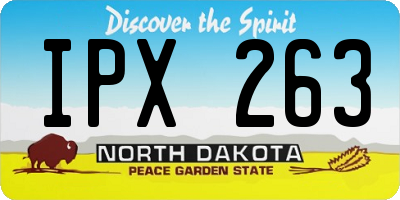 ND license plate IPX263