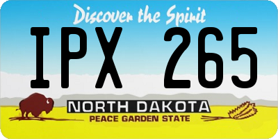 ND license plate IPX265