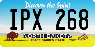 ND license plate IPX268