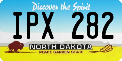 ND license plate IPX282