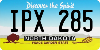 ND license plate IPX285
