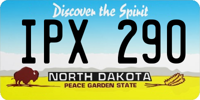 ND license plate IPX290