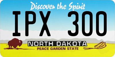 ND license plate IPX300