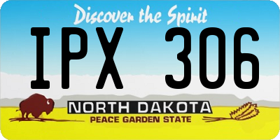 ND license plate IPX306