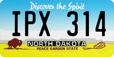 ND license plate IPX314