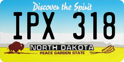 ND license plate IPX318