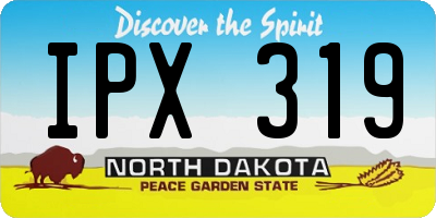 ND license plate IPX319