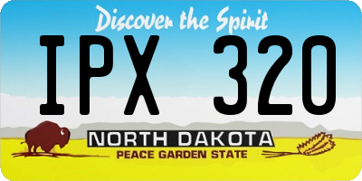 ND license plate IPX320