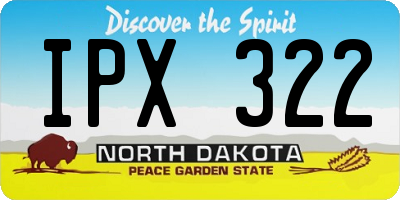 ND license plate IPX322