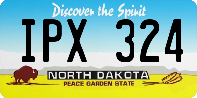 ND license plate IPX324