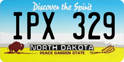 ND license plate IPX329