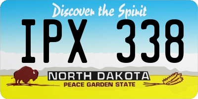 ND license plate IPX338