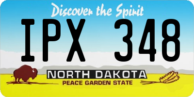 ND license plate IPX348