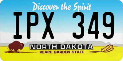 ND license plate IPX349