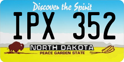 ND license plate IPX352