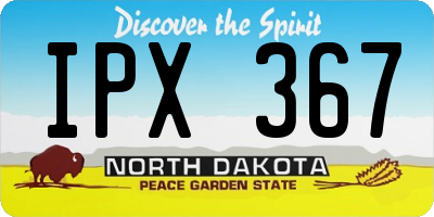 ND license plate IPX367