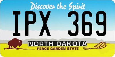 ND license plate IPX369