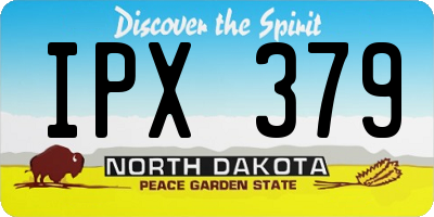 ND license plate IPX379