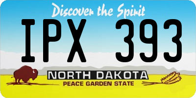 ND license plate IPX393