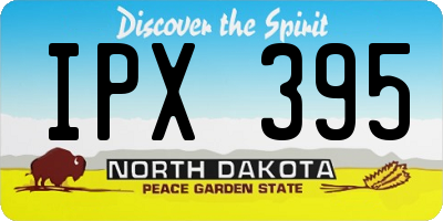 ND license plate IPX395