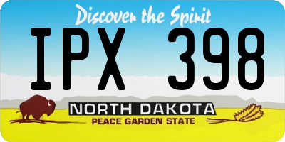 ND license plate IPX398