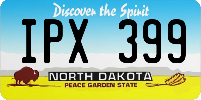 ND license plate IPX399