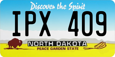 ND license plate IPX409