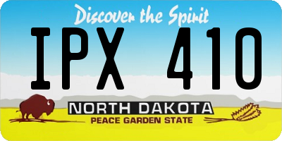 ND license plate IPX410