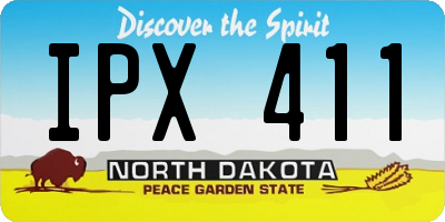 ND license plate IPX411
