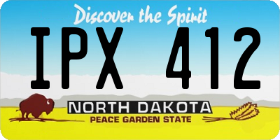 ND license plate IPX412