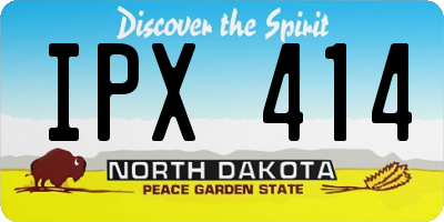 ND license plate IPX414