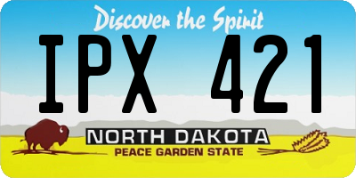 ND license plate IPX421