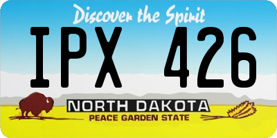 ND license plate IPX426