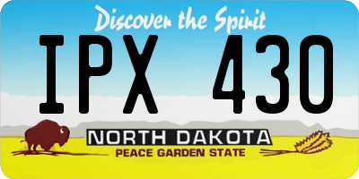 ND license plate IPX430