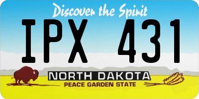 ND license plate IPX431