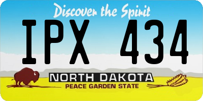 ND license plate IPX434