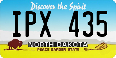 ND license plate IPX435